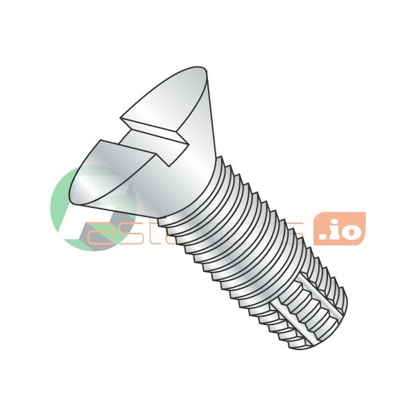 Newport Fasteners Thread Cutting Screw, #6-32 x 3/8 in, Zinc Plated Steel Flat Head Slotted Drive, 10000 PK 823887 - main